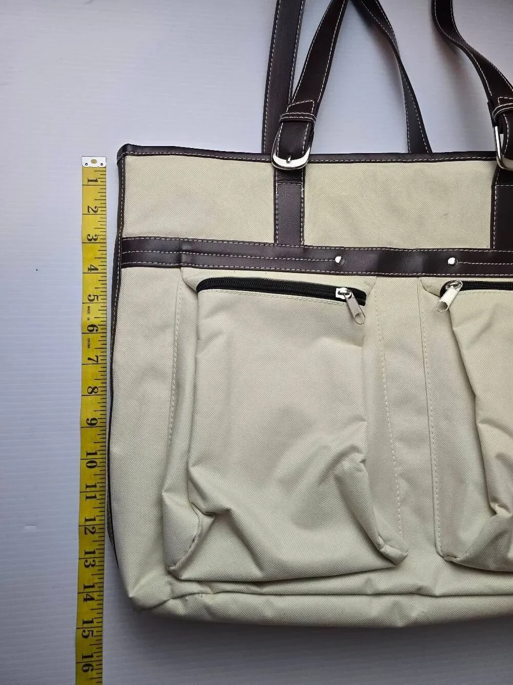 Laptop Bag Cream 3 piece set No Brand
